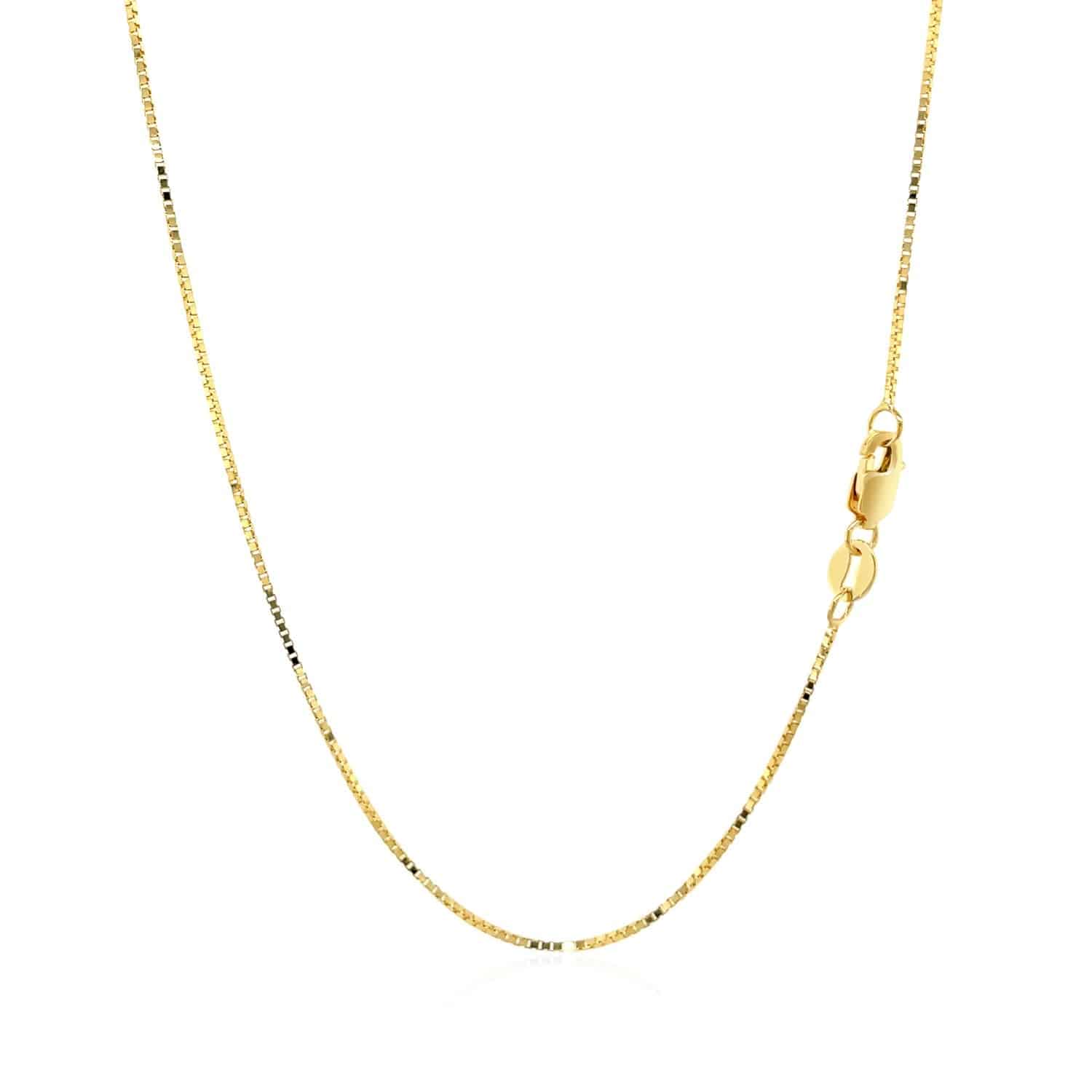 14k Yellow Gold Classic Box Chain (0.68 mm) - Forever in Harmony