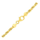 14k Yellow Gold Solid Diamond Cut Rope Chain (3.50 mm) | - Forever in Harmony