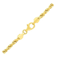 14k Yellow Gold Solid Diamond Cut Rope Chain (3.50 mm) | - Forever in Harmony