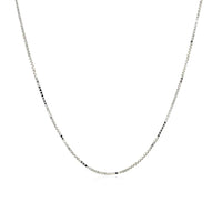 14k White Gold Adjustable Box Chain (0.70 mm) - Forever in Harmony