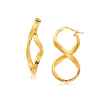 14k Yellow Gold Polished Infinity Shape Drop Earrings - Forever in Harmony