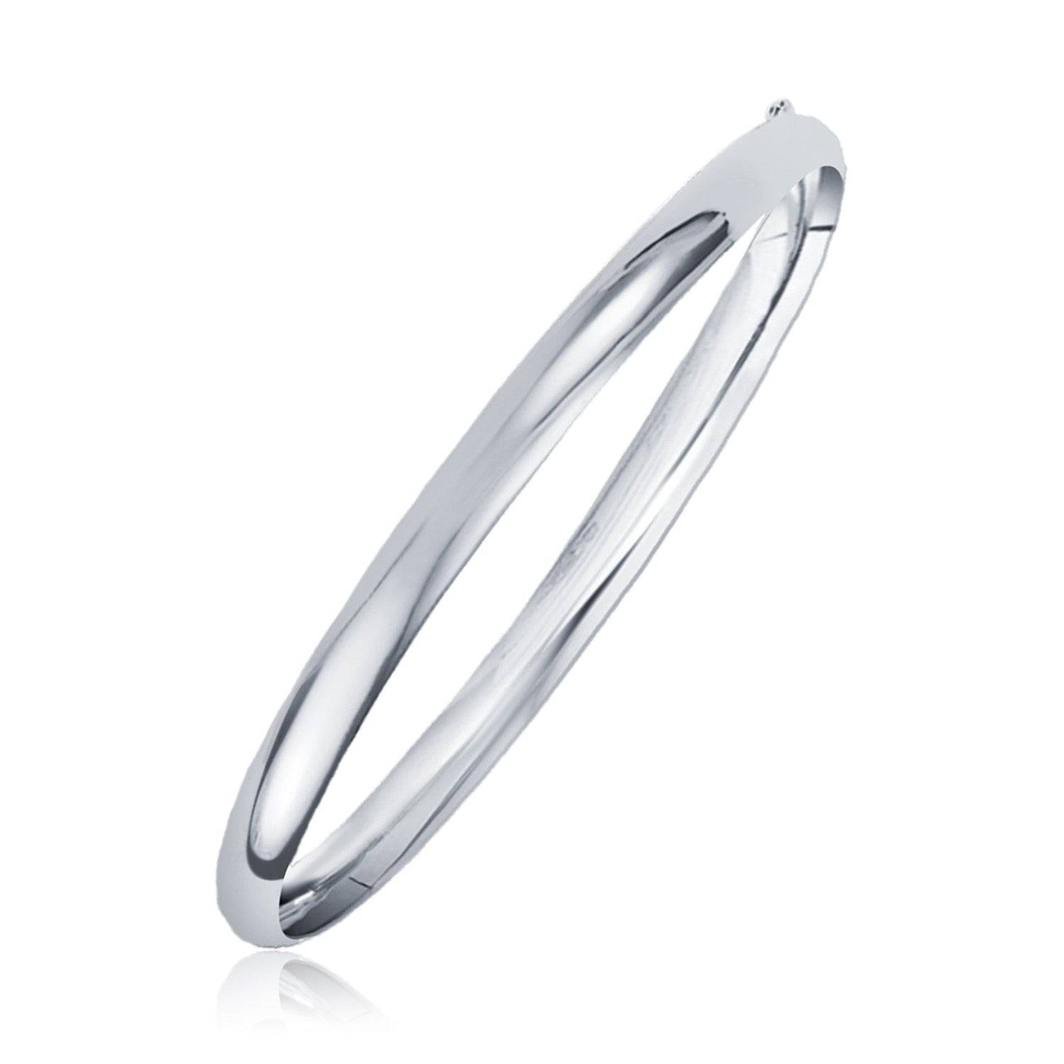 Classic Bangle in 14k White Gold (6.00 mm) |