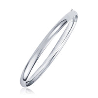 Classic Bangle in 14k White Gold (6.00 mm) | - Forever in Harmony