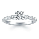 14k White Gold Fancy Shaped Diamond Engagement Ring - Forever in Harmony