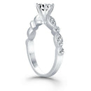 14k White Gold Fancy Shaped Diamond Engagement Ring - Forever in Harmony