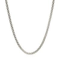 Rhodium Plated 2.5mm Sterling Silver Popcorn Style Chain (2.50 mm) - Forever in Harmony