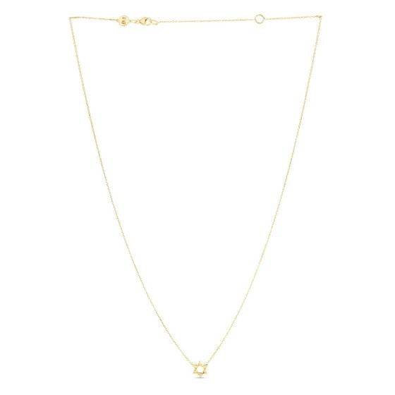 14k Yellow Gold Star of David Necklace - Forever in Harmony