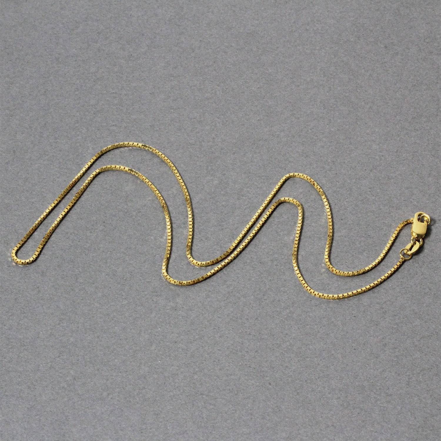 14k Yellow Gold Classic Box Chain (0.85 mm) - Forever in Harmony