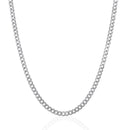 14k White Gold Solid Curb Chain (3.60 mm) | 18'' - Forever in Harmony