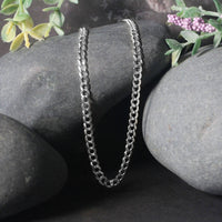 14k White Gold Solid Curb Chain (3.60 mm) | 18'' - Forever in Harmony