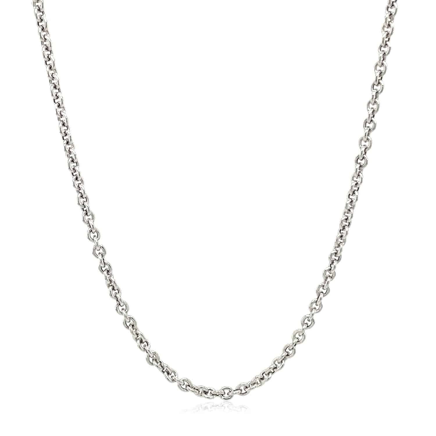 14k White Gold Forsantina Lite Cable Link Chain (2.30 mm) - Forever in Harmony