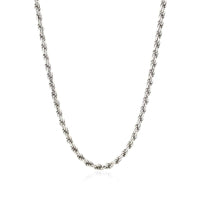 Sterling Silver Diamond Cut Rope Style Chain (2.90 mm) - Forever in Harmony