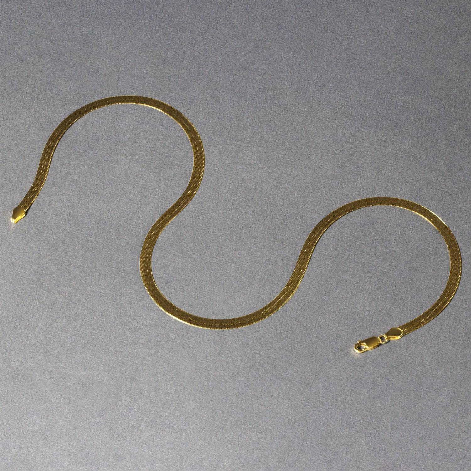 14k Yellow Gold Super Flex Herringbone Chain (4.60 mm) - Forever in Harmony