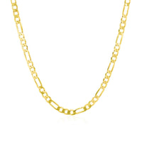 14k Yellow Gold Solid Figaro Chain (3.00 mm) - Forever in Harmony