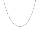 18k White Gold Box Chain 0.6mm (0.60 mm) - Forever in Harmony