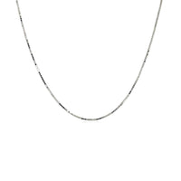 18k White Gold Box Chain 0.6mm (0.60 mm) - Forever in Harmony