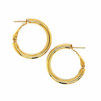 14k Yellow Gold High Polish  Hoop Earrings(2x20mm) - Forever in Harmony