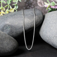 14k White Gold Round Wheat Chain (1.2 mm) | - Forever in Harmony