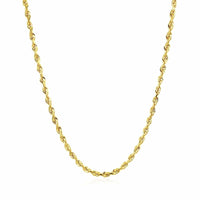 14k Yellow Gold Solid Diamond Cut Rope Chain (2.50 mm) - Forever in Harmony