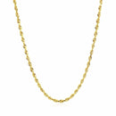 14k Yellow Gold Solid Diamond Cut Rope Chain (2.50 mm) - Forever in Harmony