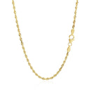 14k Yellow Gold Solid Diamond Cut Rope Chain (2.50 mm) - Forever in Harmony