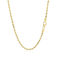 14k Yellow Gold Solid Diamond Cut Rope Chain (2.50 mm) - Forever in Harmony