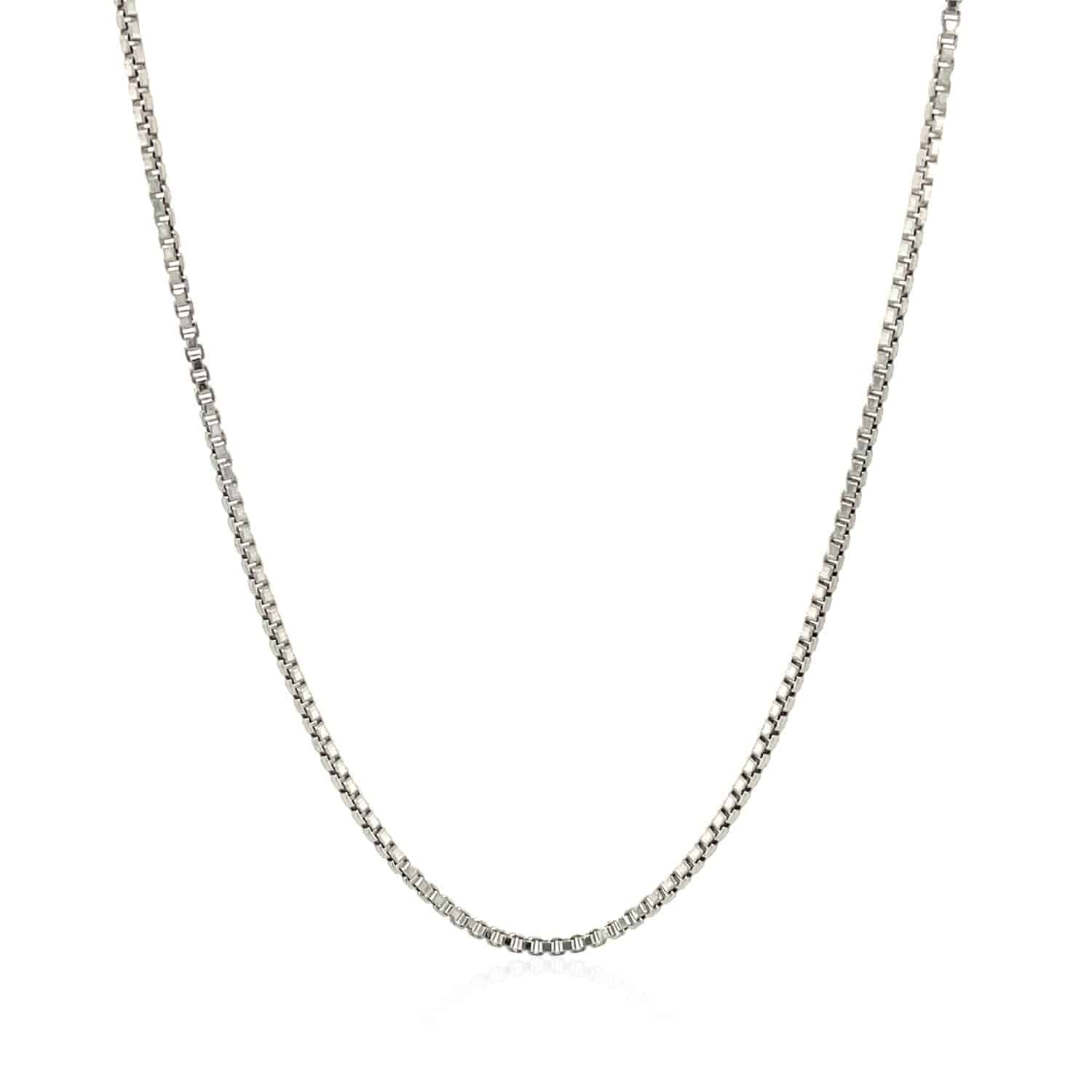 Sterling Silver Rhodium Plated Box Chain (1.30 mm) - Forever in Harmony