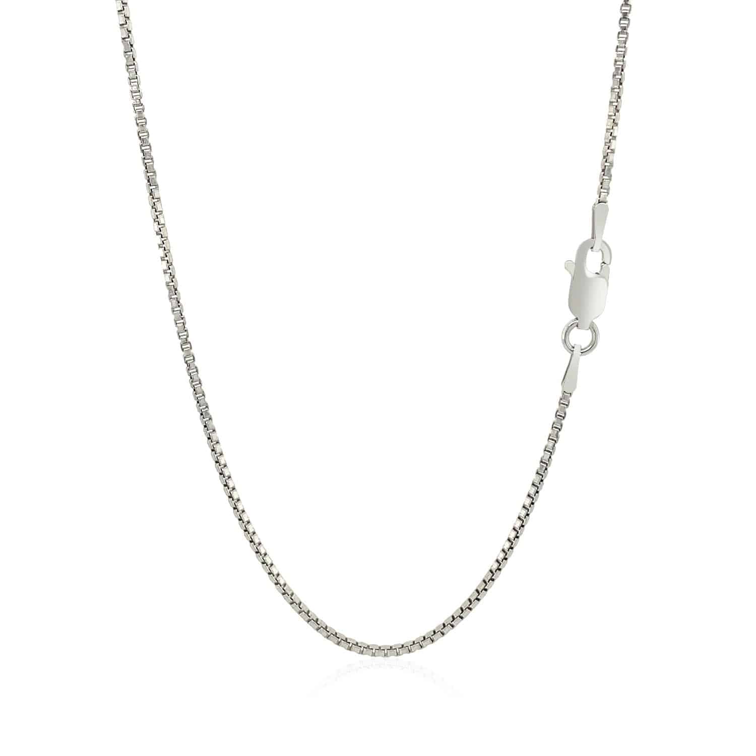 Sterling Silver Rhodium Plated Box Chain (1.30 mm) - Forever in Harmony