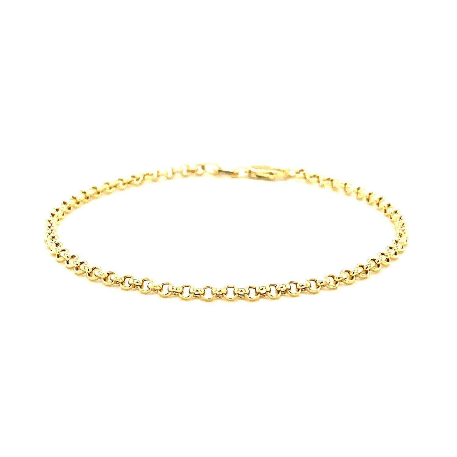 14k Yellow Gold Rolo Bracelet  (2.50 mm) | - Forever in Harmony