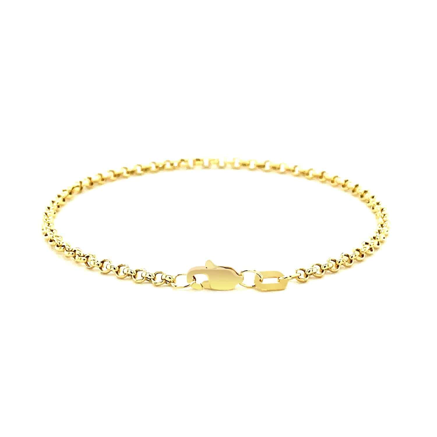 14k Yellow Gold Rolo Bracelet  (2.50 mm) | - Forever in Harmony