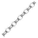 Sterling Silver Polished Charm Bracelet with Rhodium Plating (5.10 mm) | - Forever in Harmony