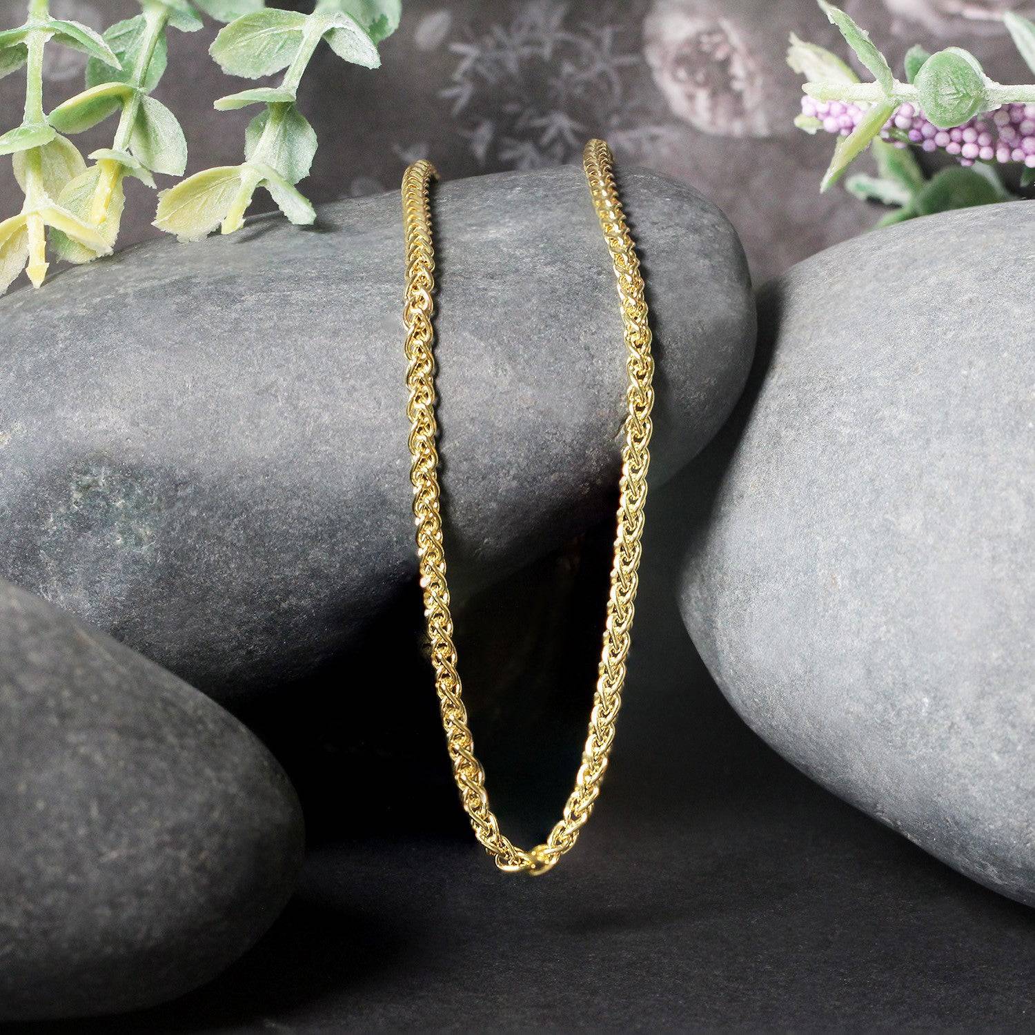 14k Yellow Gold  Light Weight Wheat Chain (2.40 mm) - Forever in Harmony