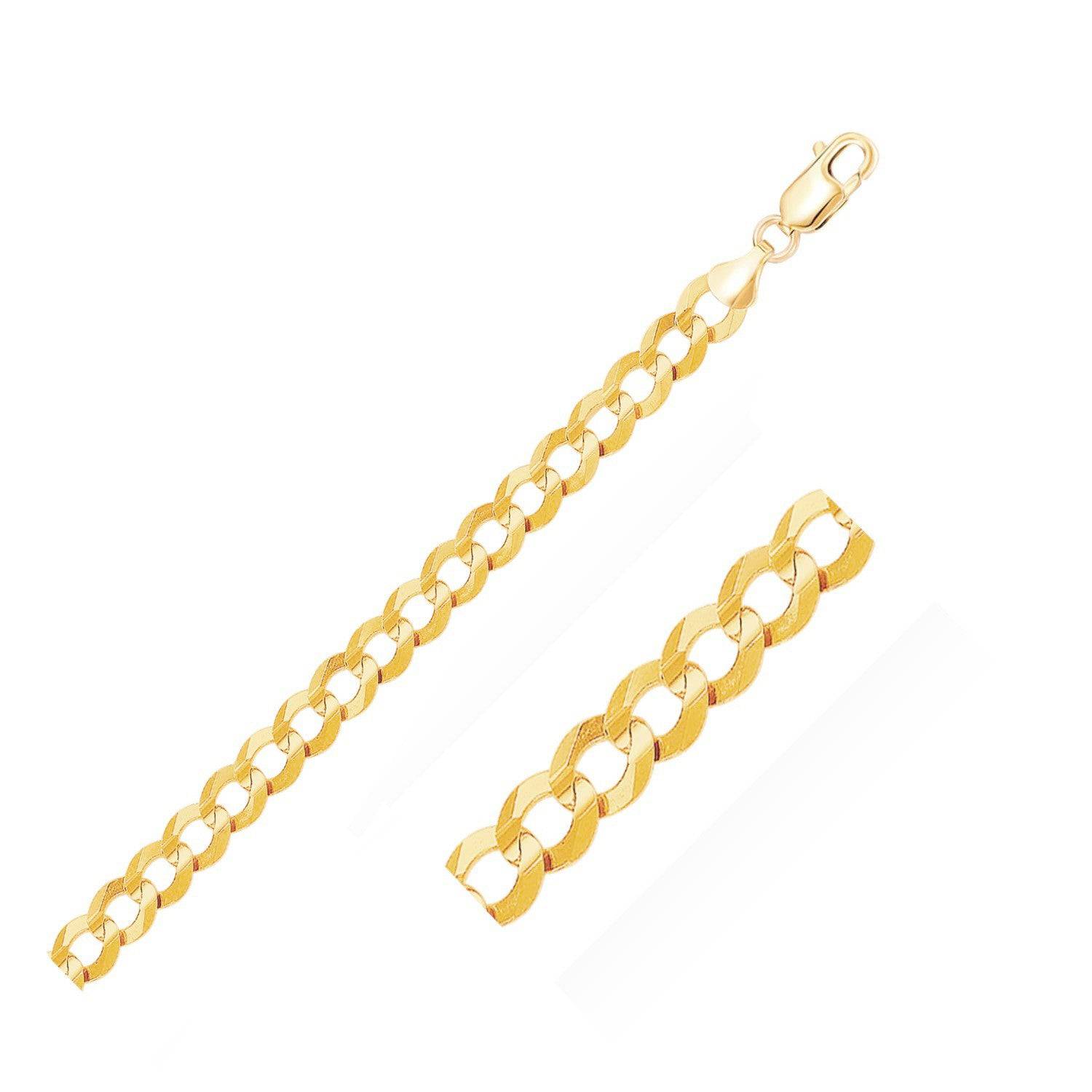 14k Yellow Gold Solid Curb Bracelet (8.20 mm) |