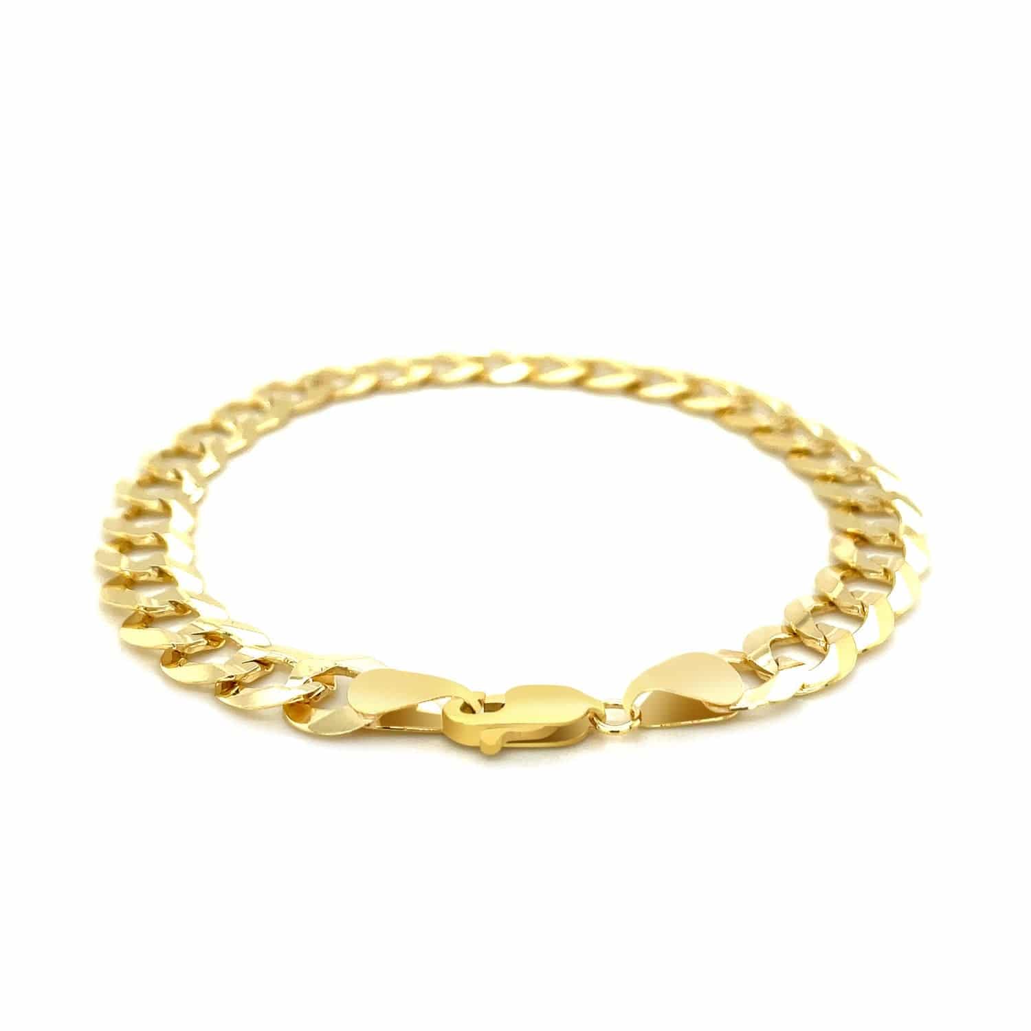 14k Yellow Gold Solid Curb Bracelet (8.20 mm) |