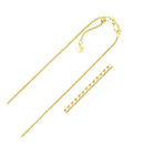 14k Yellow Gold Adjustable Box Chain (1.10 mm) | - Forever in Harmony