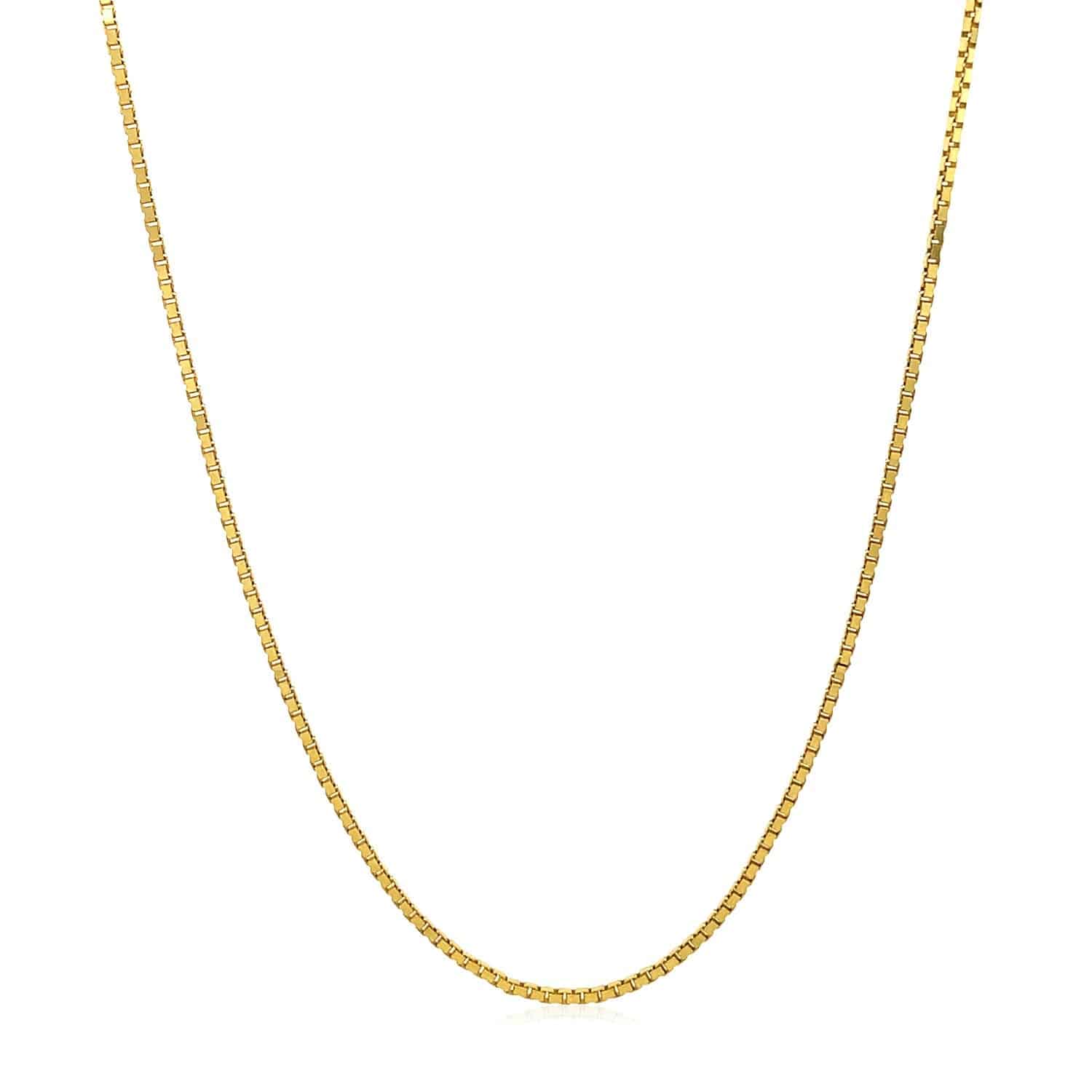 14k Yellow Gold Adjustable Box Chain (1.10 mm) | - Forever in Harmony