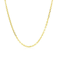 14k Yellow Gold Diamond Cut Cable Link Chain (1.50 mm) - Forever in Harmony