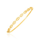 14k Yellow Gold High Polish Puffed Mariner Bangle (5.70 mm) | - Forever in Harmony