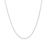 14k White Gold Diamond Cut Round Wheat Chain (1.00 mm) - Forever in Harmony