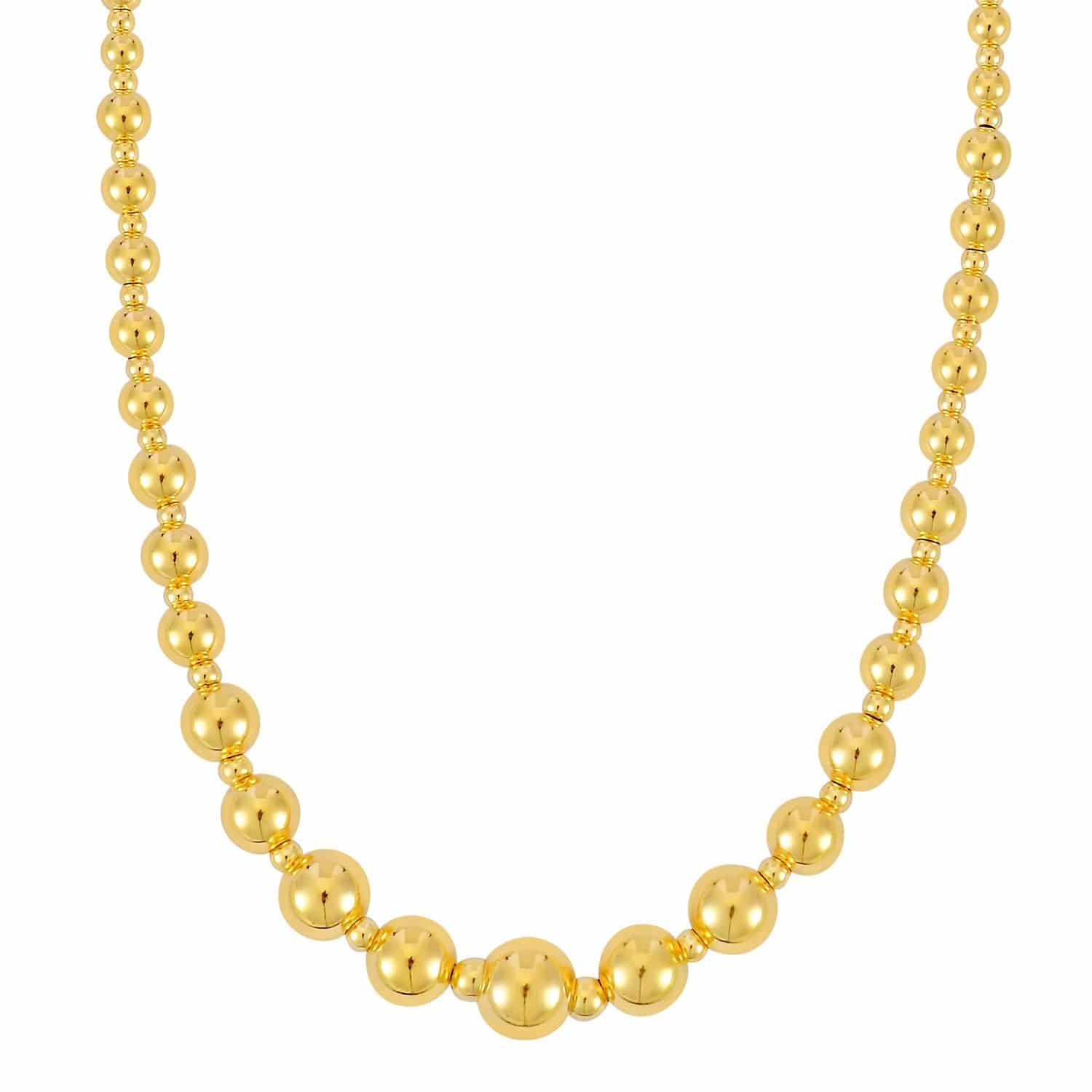 Graduated Statement Pallina Necklace in 14K Yellow Gold - Forever in Harmony