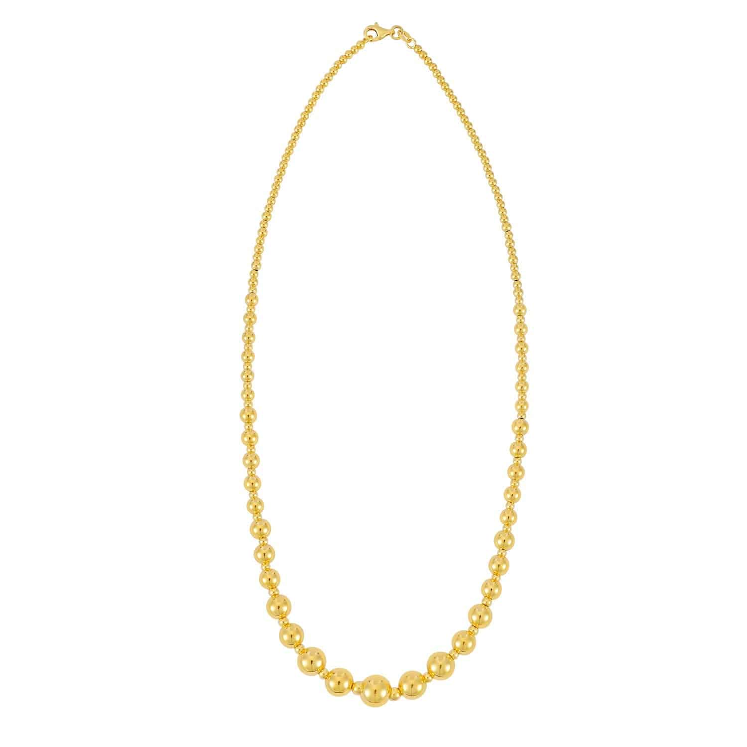 Graduated Statement Pallina Necklace in 14K Yellow Gold