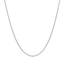 14k White Gold Round Cable Link Chain (1.10 mm) | - Forever in Harmony