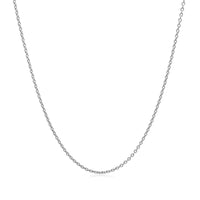 14k White Gold Round Cable Link Chain (1.10 mm) | - Forever in Harmony