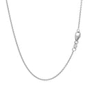 14k White Gold Round Cable Link Chain (1.10 mm) | - Forever in Harmony