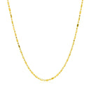 14k Yellow Gold Diamond-Cut Alternating Bead Chain (1.10 mm) - Forever in Harmony