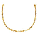 14k Yellow Gold Polished Cable Link Necklace | - Forever in Harmony