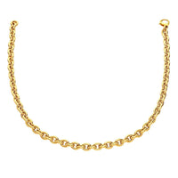 14k Yellow Gold Polished Cable Link Necklace | - Forever in Harmony