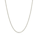 14k White Gold Diamond Cut Cable Link Chain (1.5 mm) | - Forever in Harmony