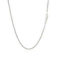 14k White Gold Diamond Cut Cable Link Chain (1.5 mm) | - Forever in Harmony