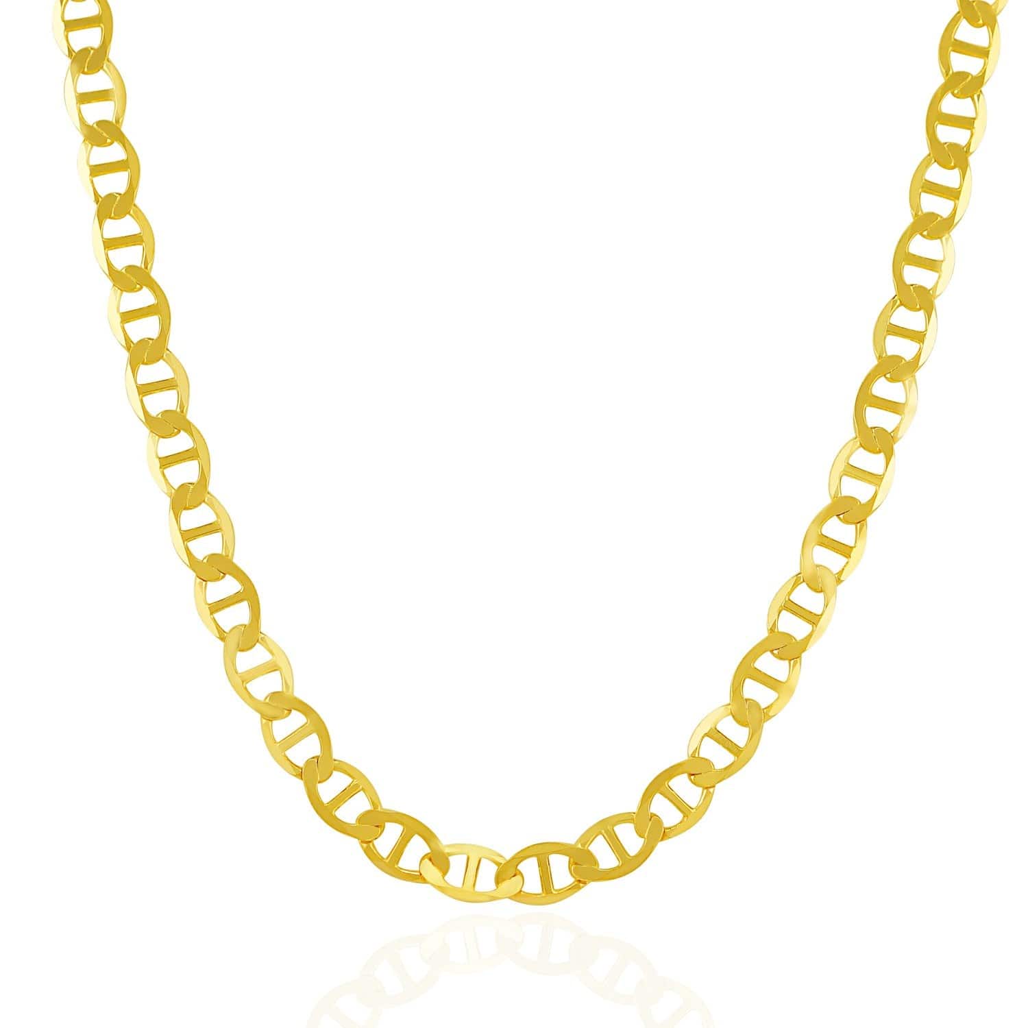 14k Yellow Gold Mariner Link Chain (6.30 mm) - Forever in Harmony